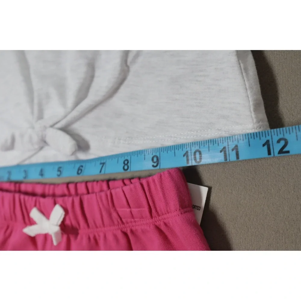 Kids Headquarters Girls Flutter Sleeve Rainbow T-shirt‎ and French Terry Shorts